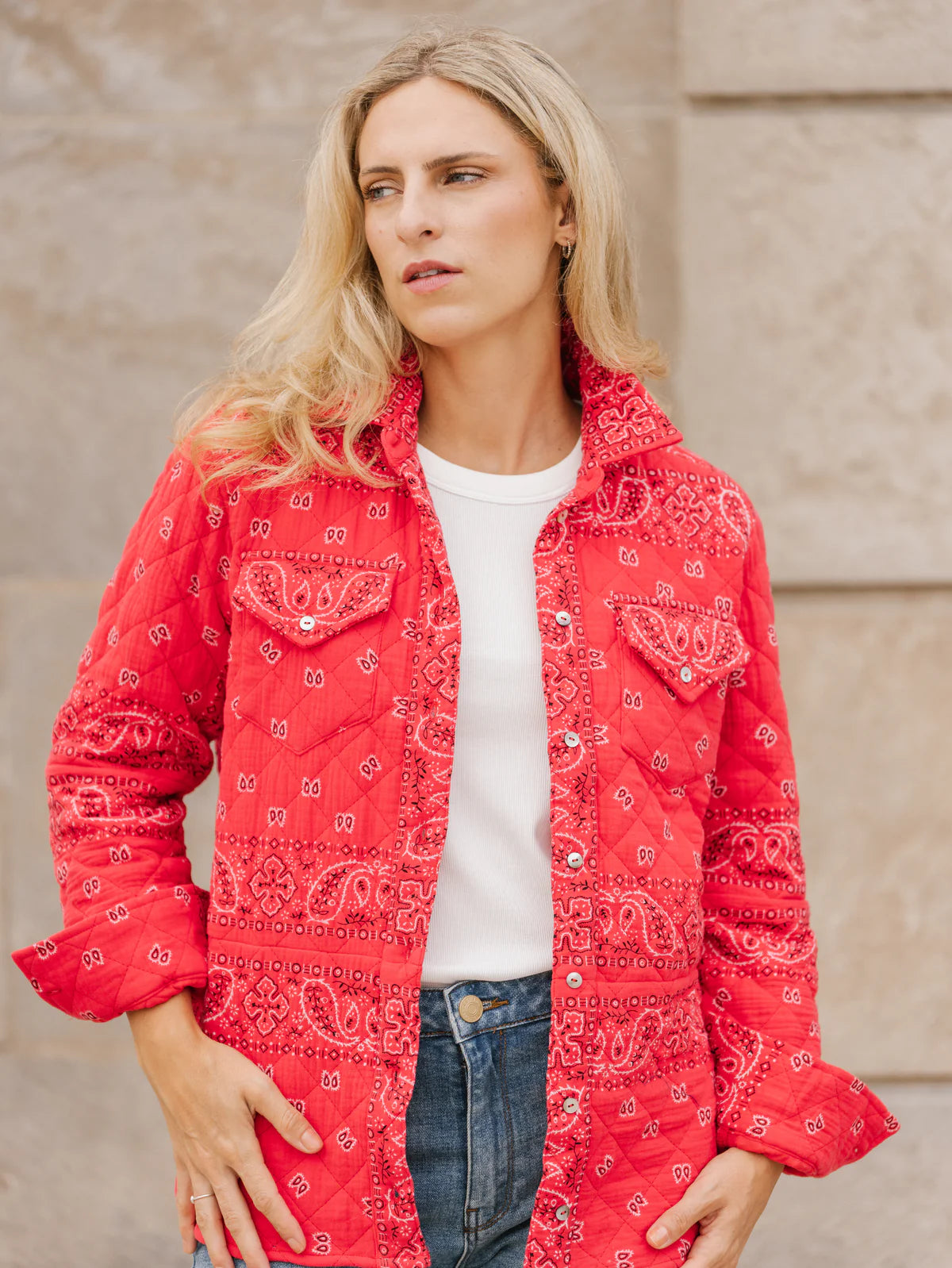 Bandana Quilted Shacket