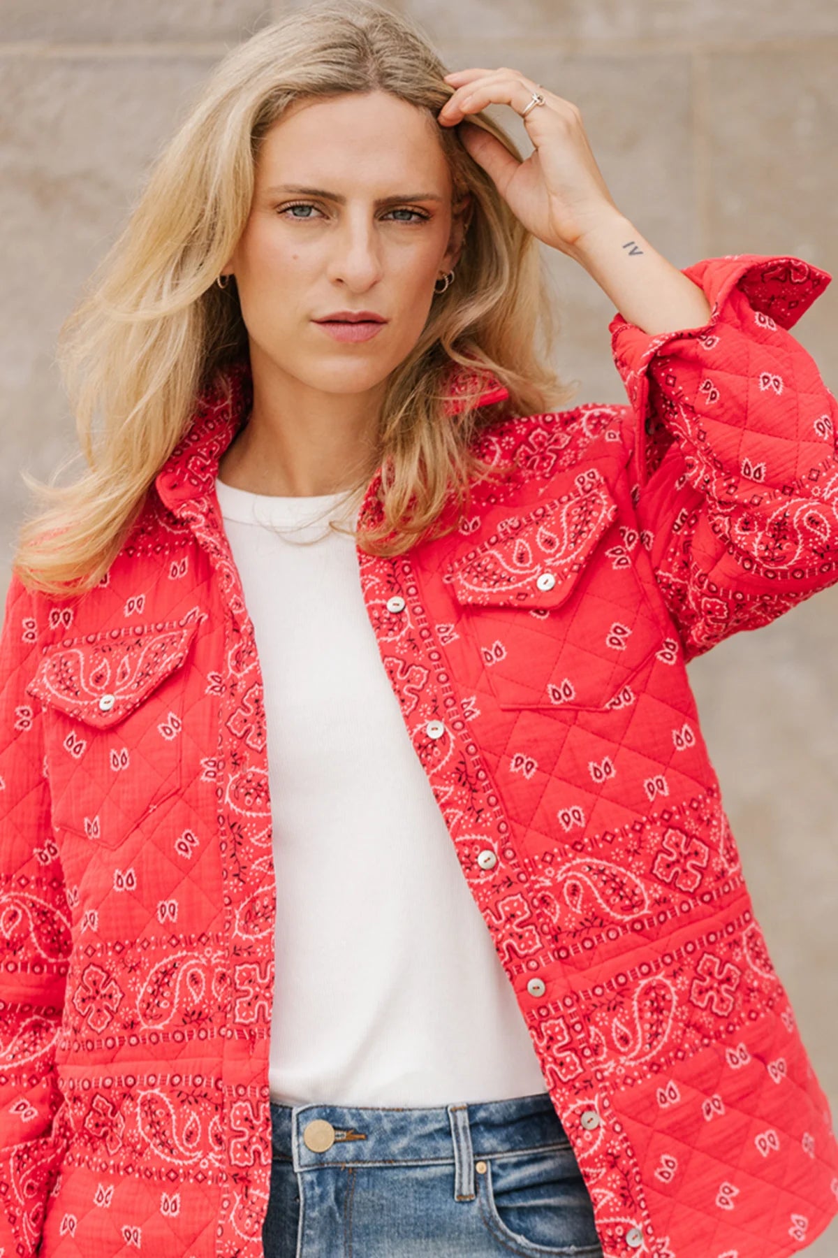 Bandana Quilted Shacket
