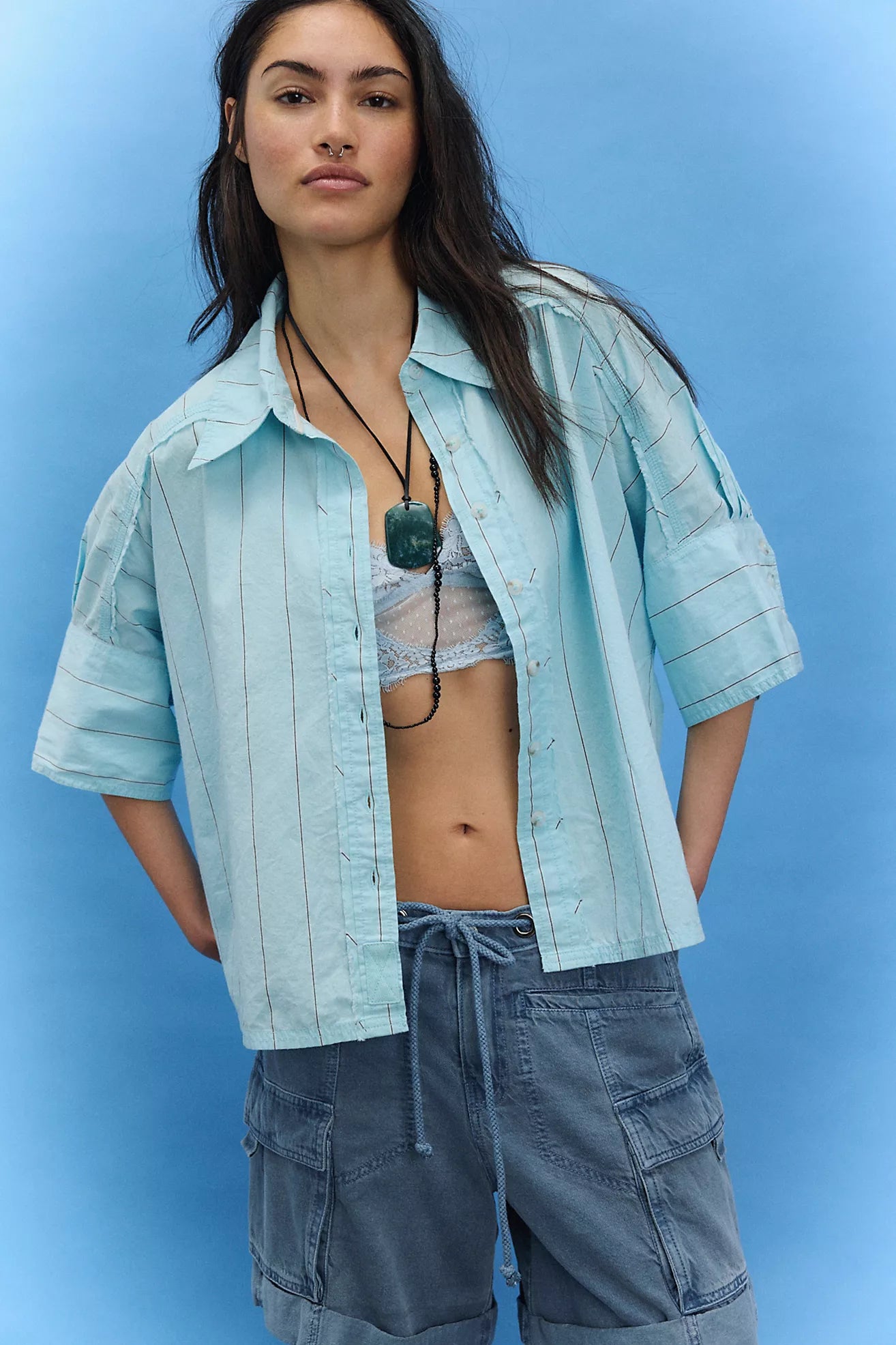Seaside Cotton Stripe Shirt