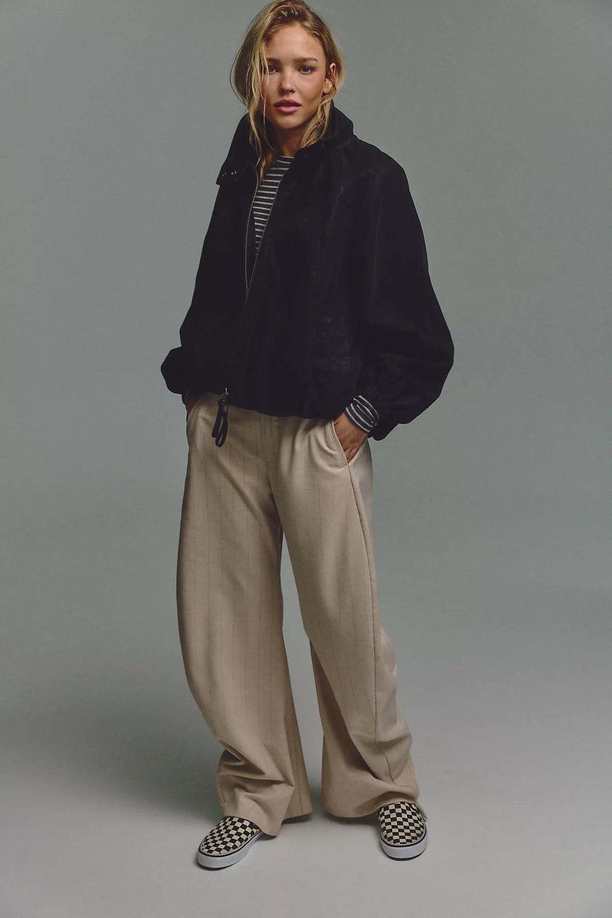 Chelsea Vegan Suede Funnel Neck Jacket
