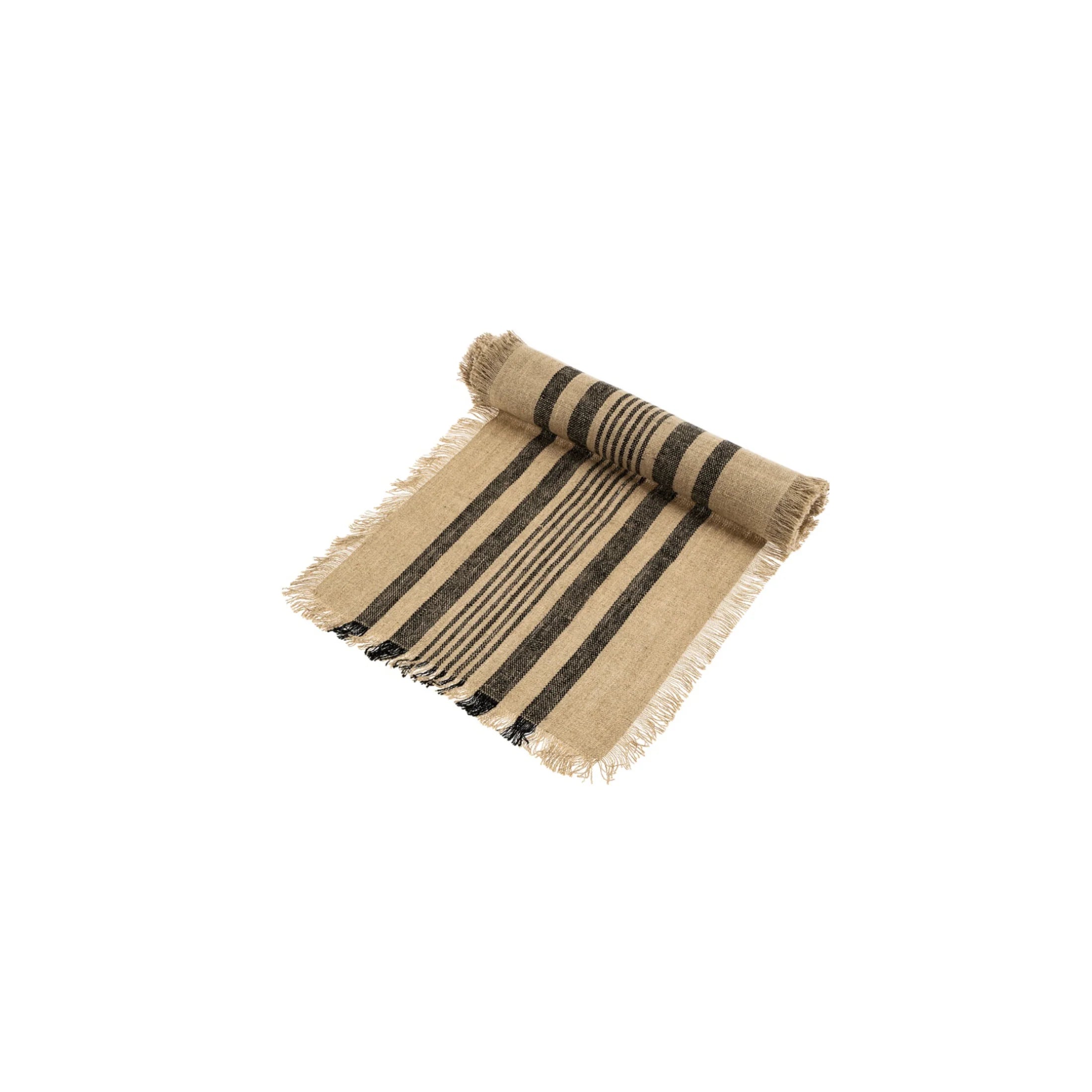 French Stripe Linen Table Runner