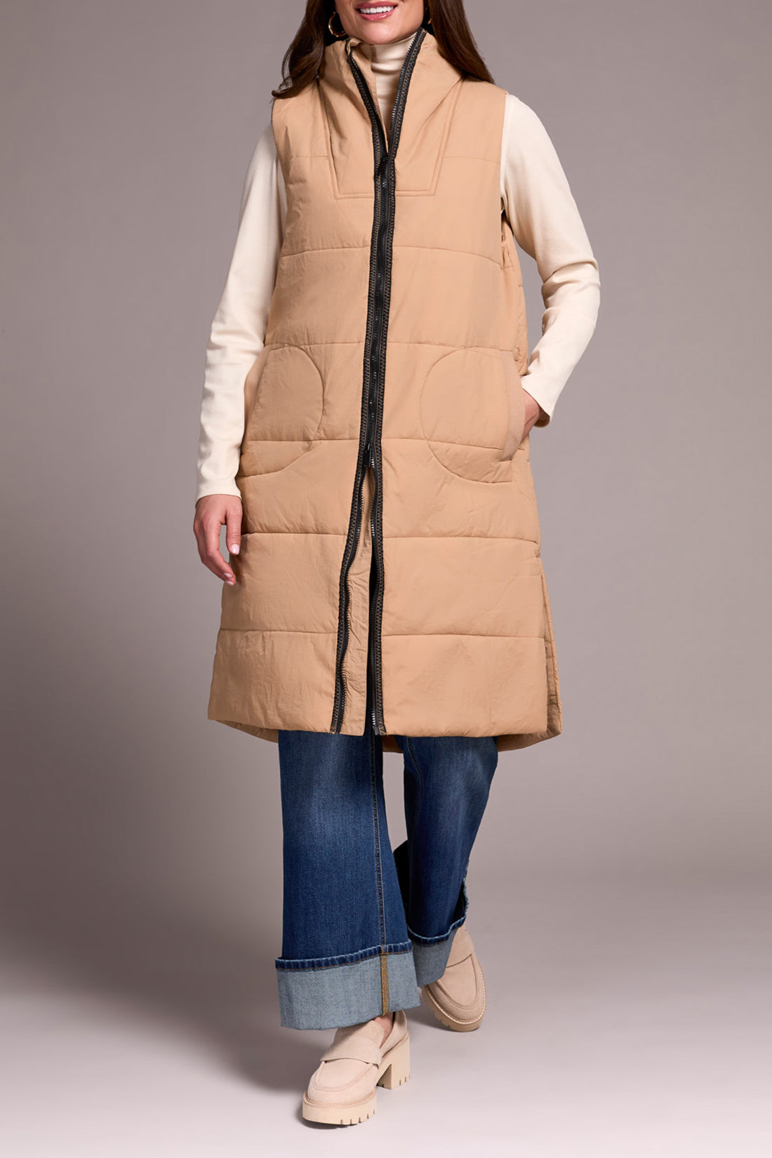 Zip Front Quilted Vest