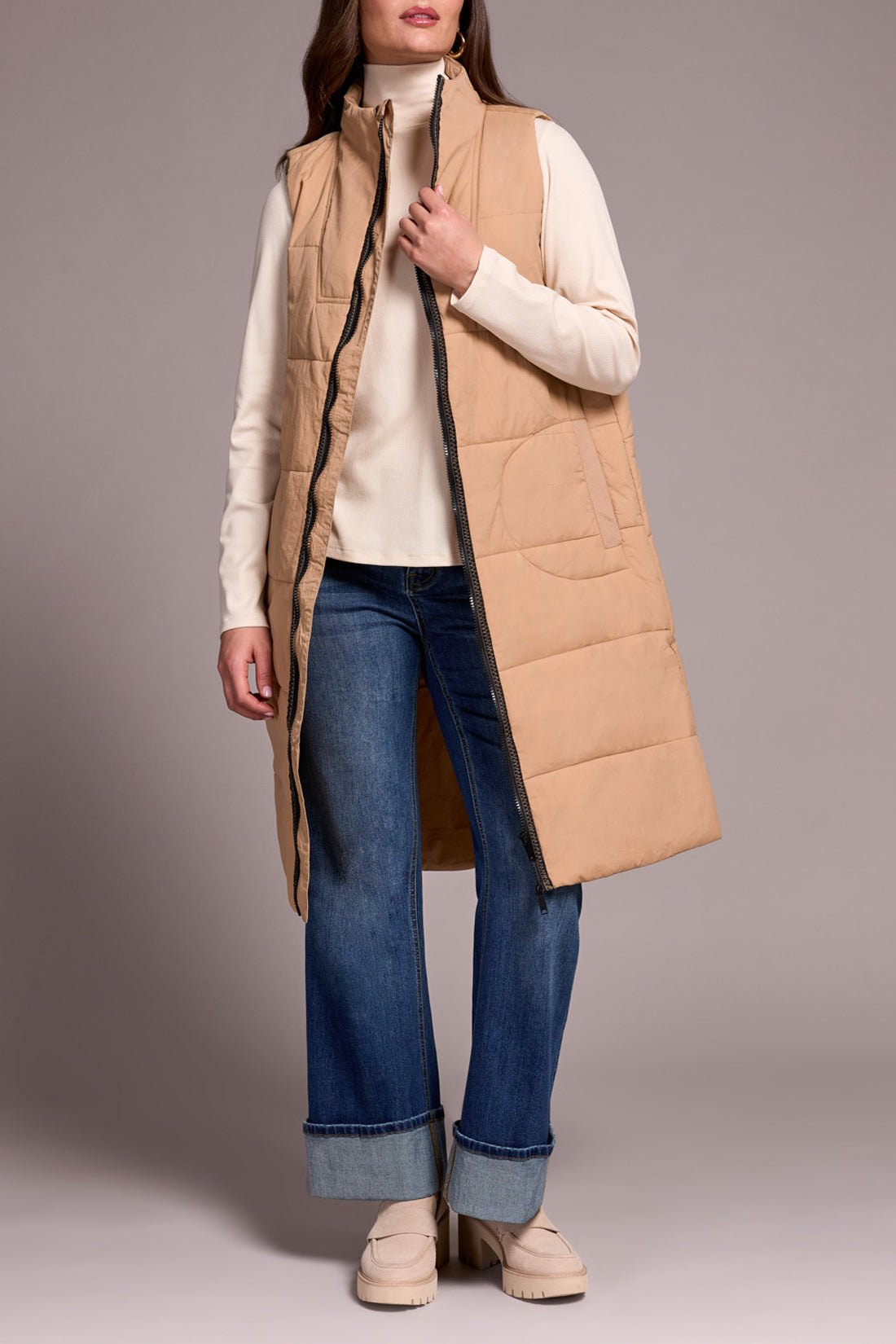 Zip Front Quilted Vest