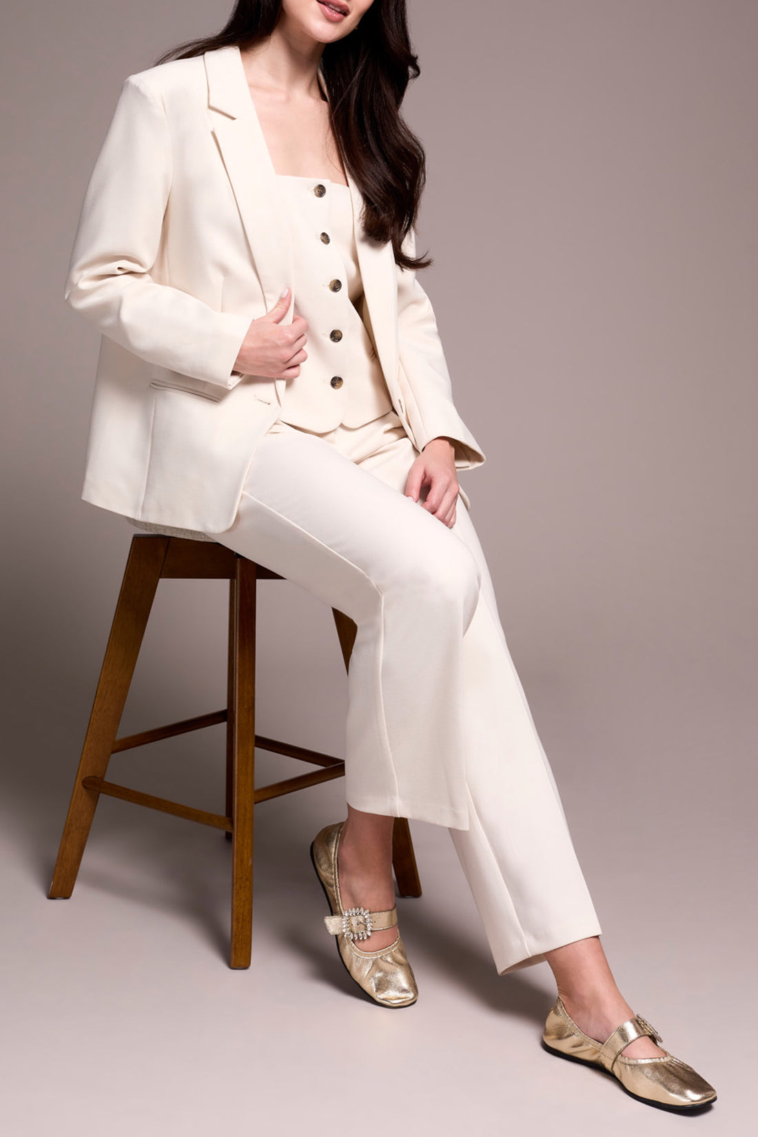 Luxury Twill Long Sleeve Blazer