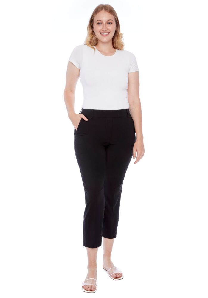 chloe solid amalfi straight-leg ankle pant