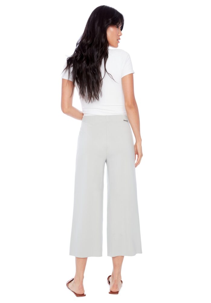 Marlena Light Ponte Crop Wide Leg