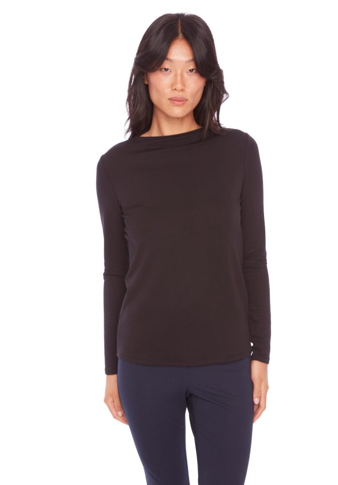 Jane Solid Provence Long Sleeve Top