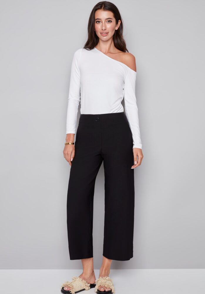 Elizabeth Techno Wide Leg Crop Pant