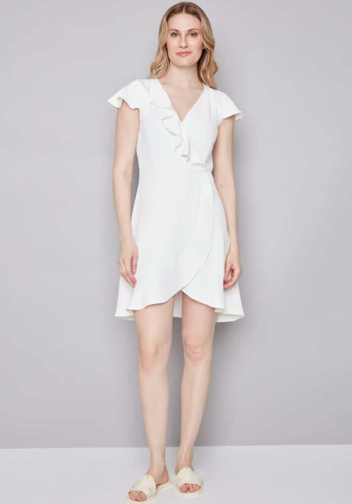 Jessie Vegan Silk Ruffle Dress