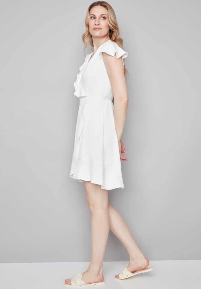 Jessie Vegan Silk Ruffle Dress