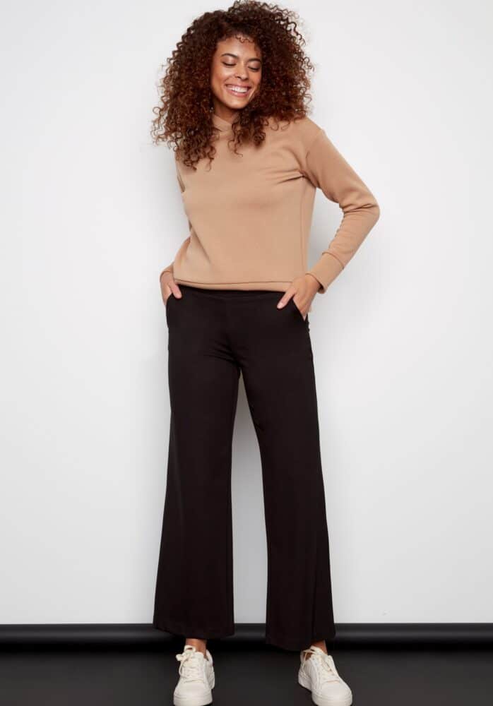 Roxanne Solid Ponte Wide Leg Pant