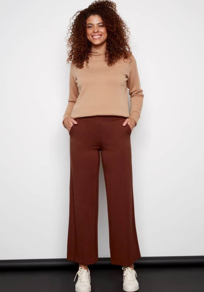 Roxanne Solid Ponte Wide Leg Pant