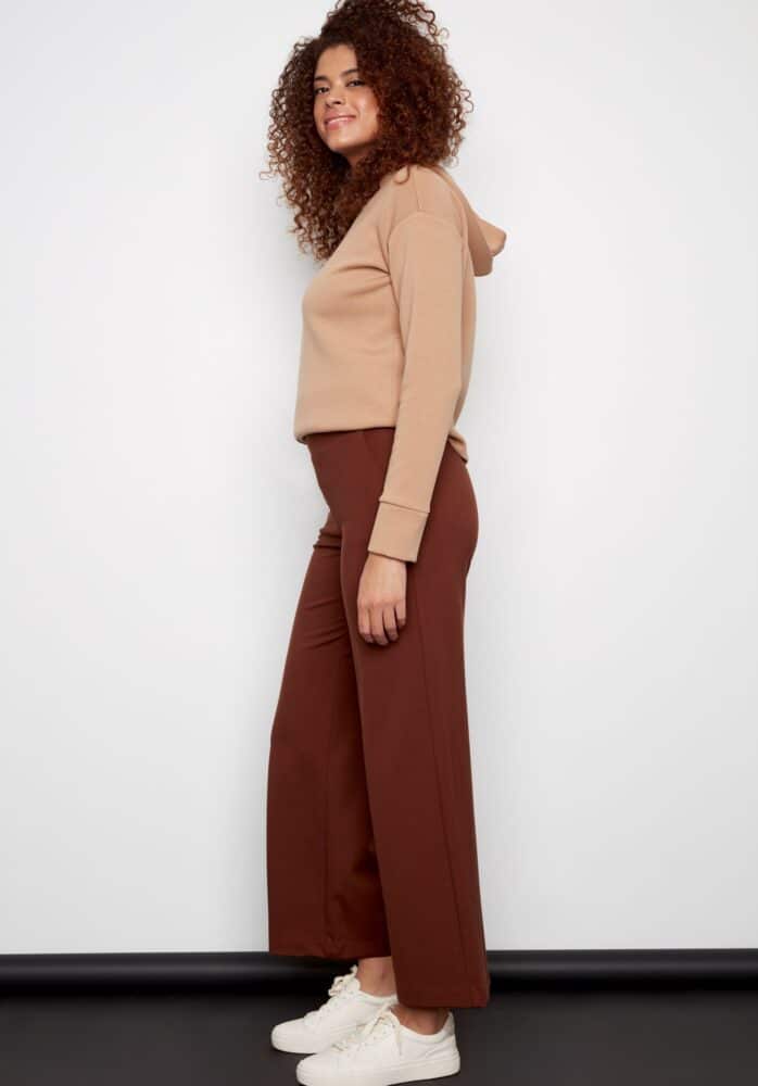 Roxanne Solid Ponte Wide Leg Pant