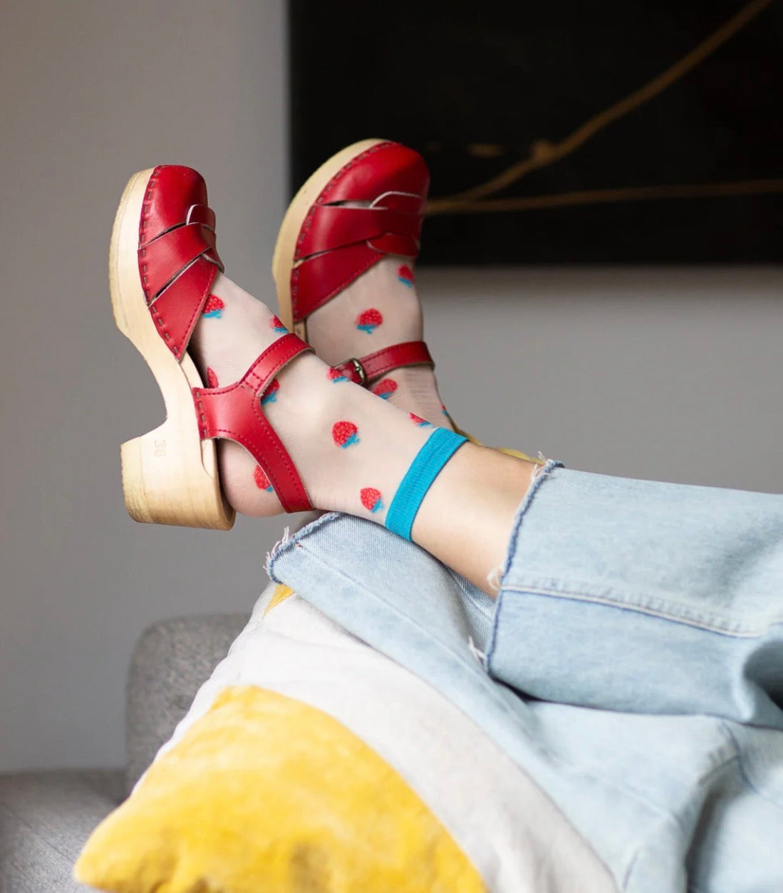 Sheer Fruit Socks