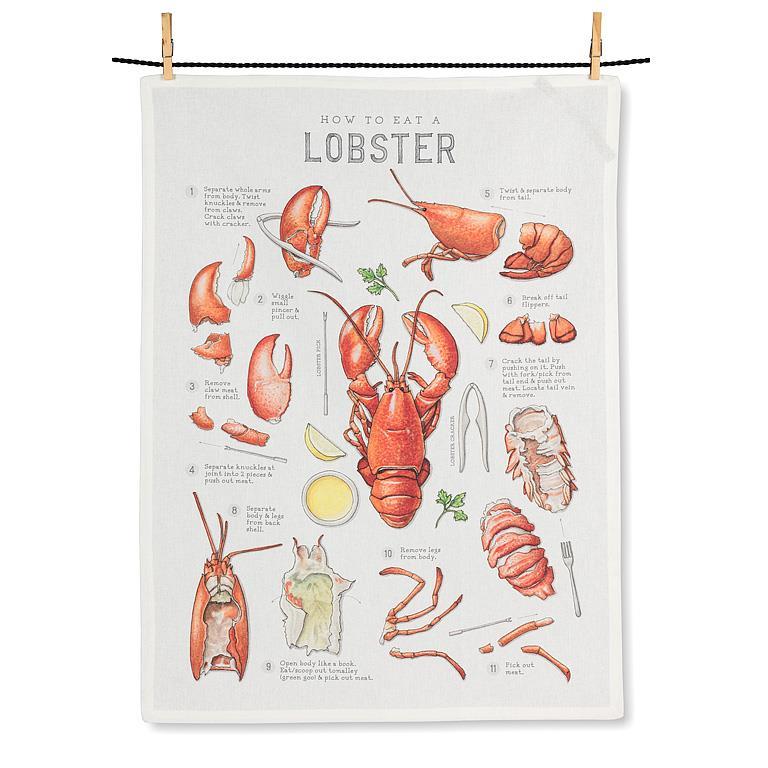 How to Eat a Lobster Kitchen Towel