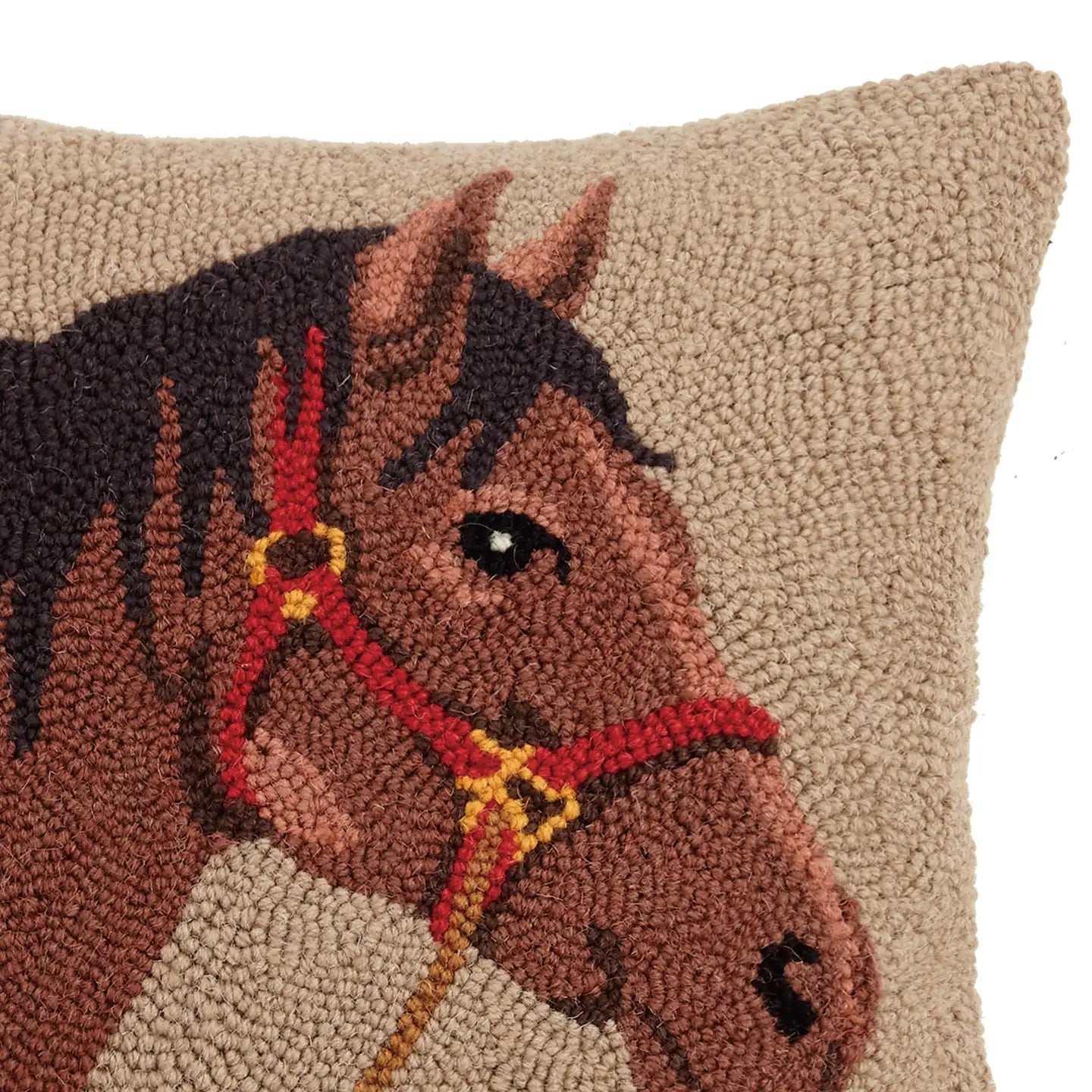 Horse Head Hooked Pillow