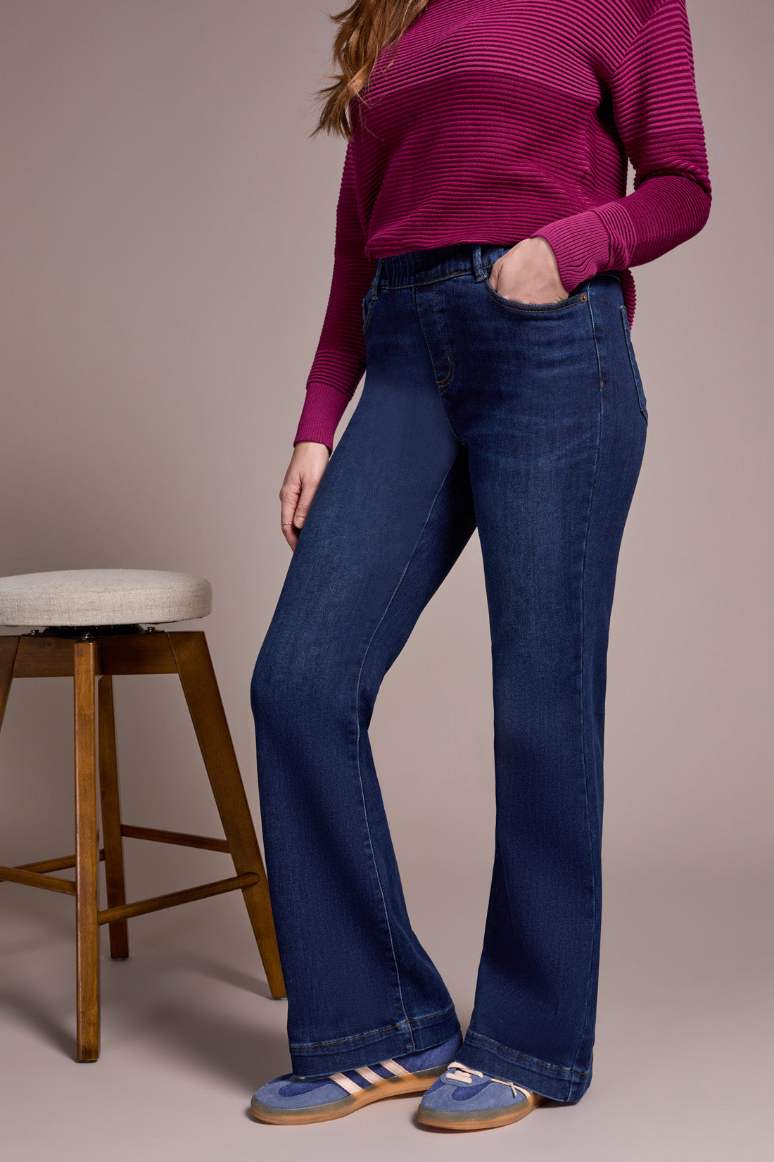 Audrey Pull On Flare Jeans