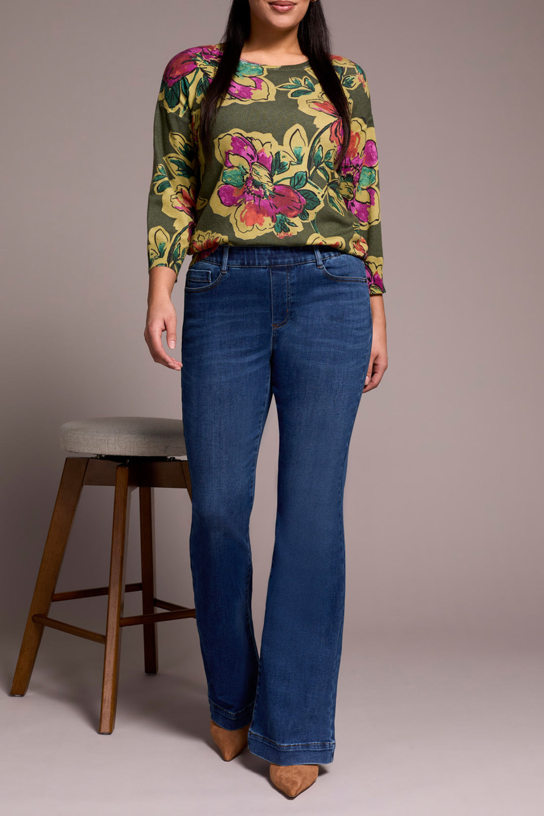 Audrey Pull On Flare Jeans