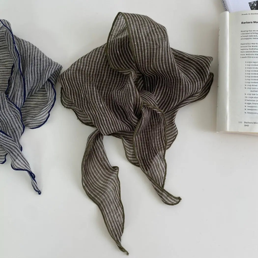 Soft Stripe Triangle Scarf