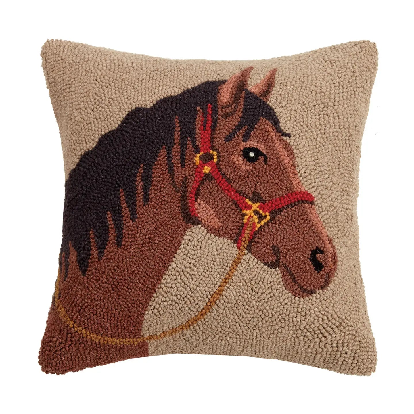 Horse Head Hooked Pillow