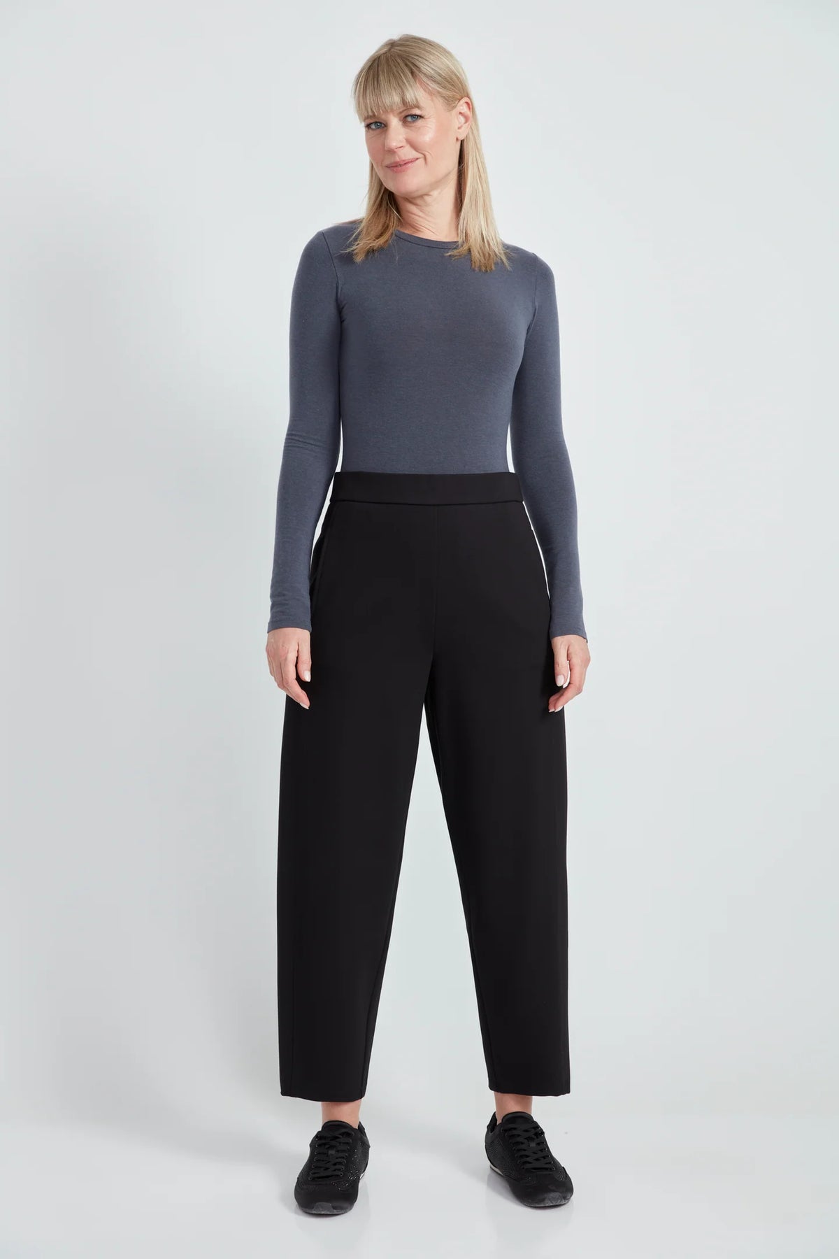 Barrel Leg Ponte Pant