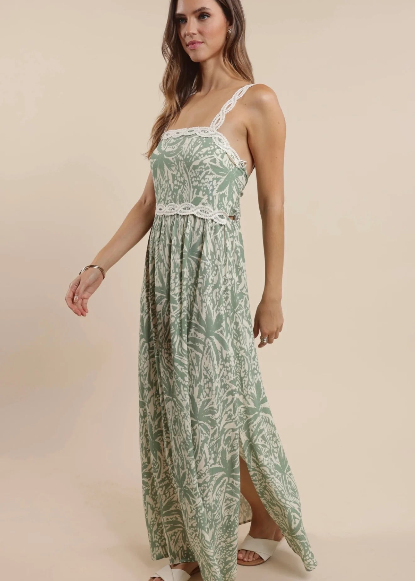 Palm Whispers Tie Back Dress