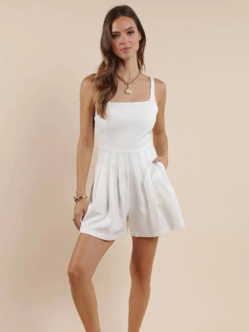 Soft Waves Pleated Romper