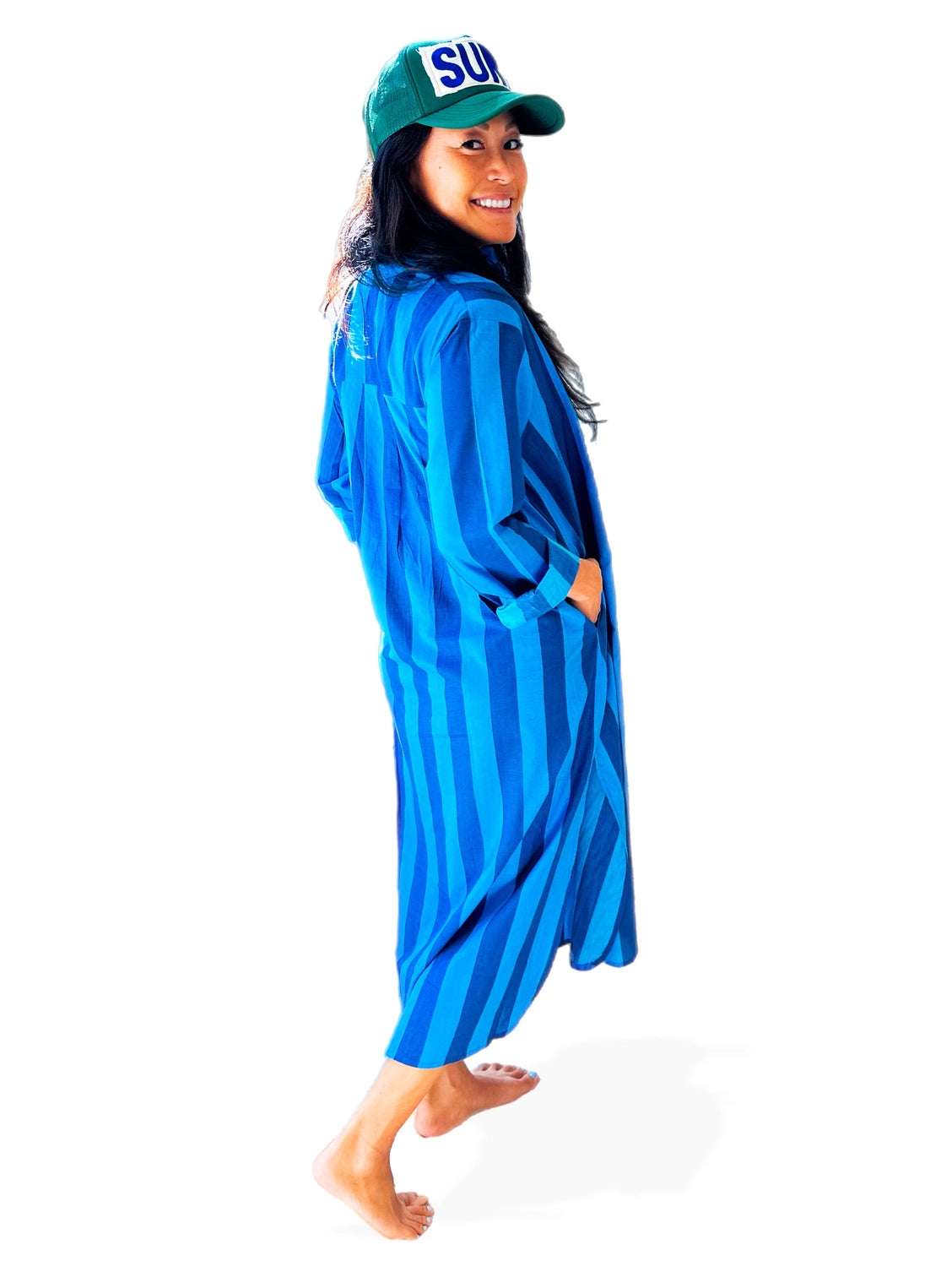 Surf Stripe Shirt Dress