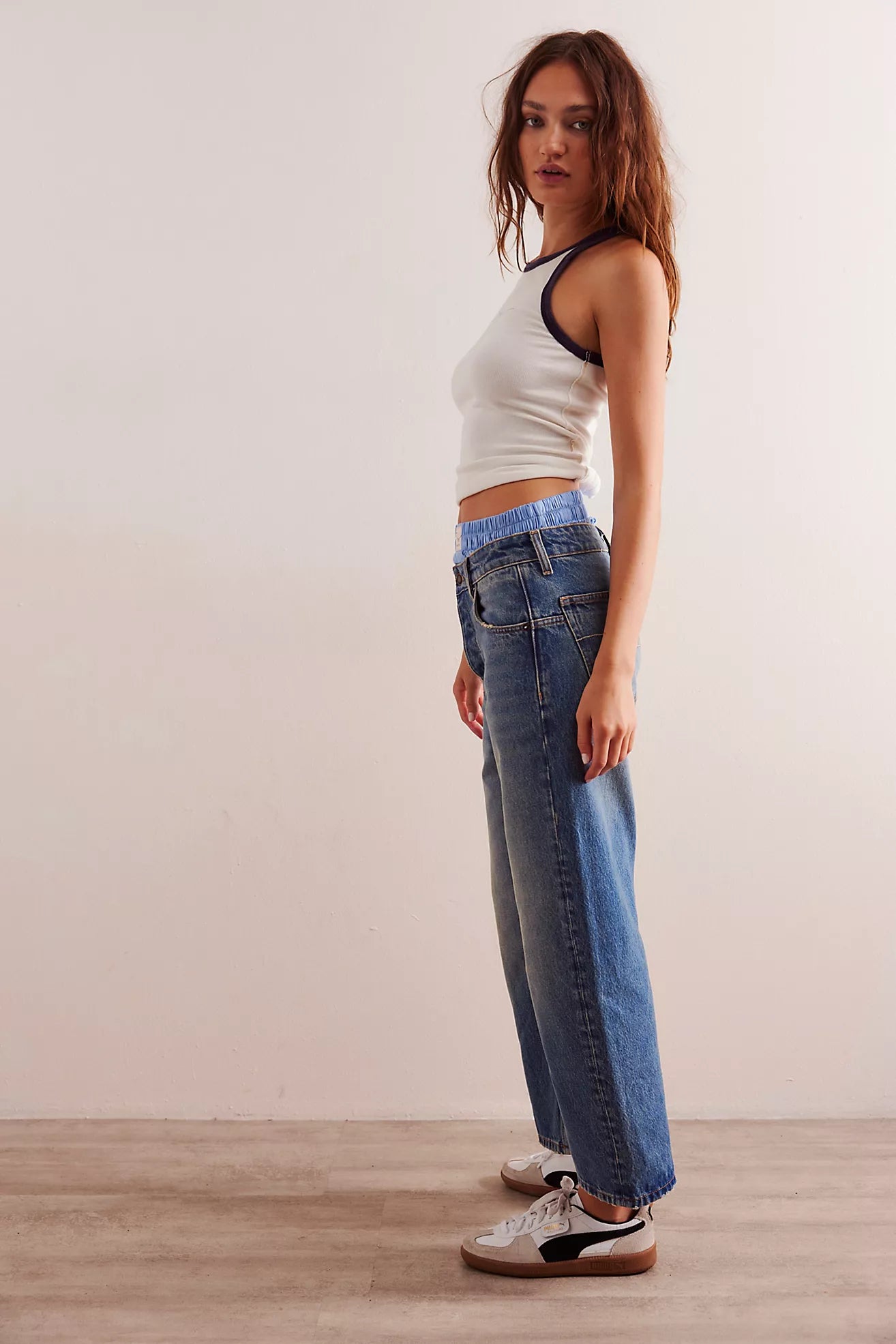 Free People Deep Trance Dropped Boyfriend Jeans