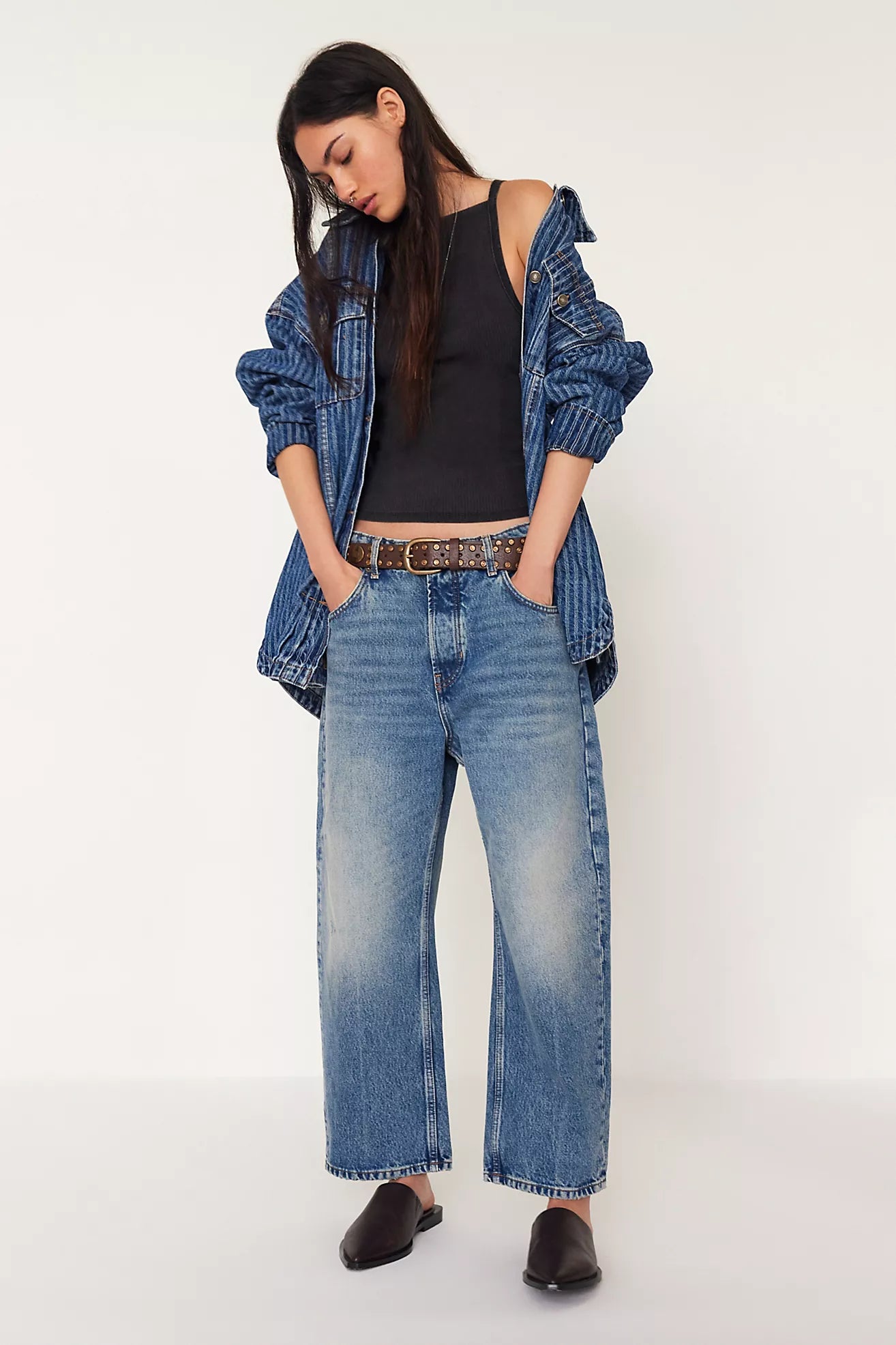 Free People Deep Trance Dropped Boyfriend Jeans