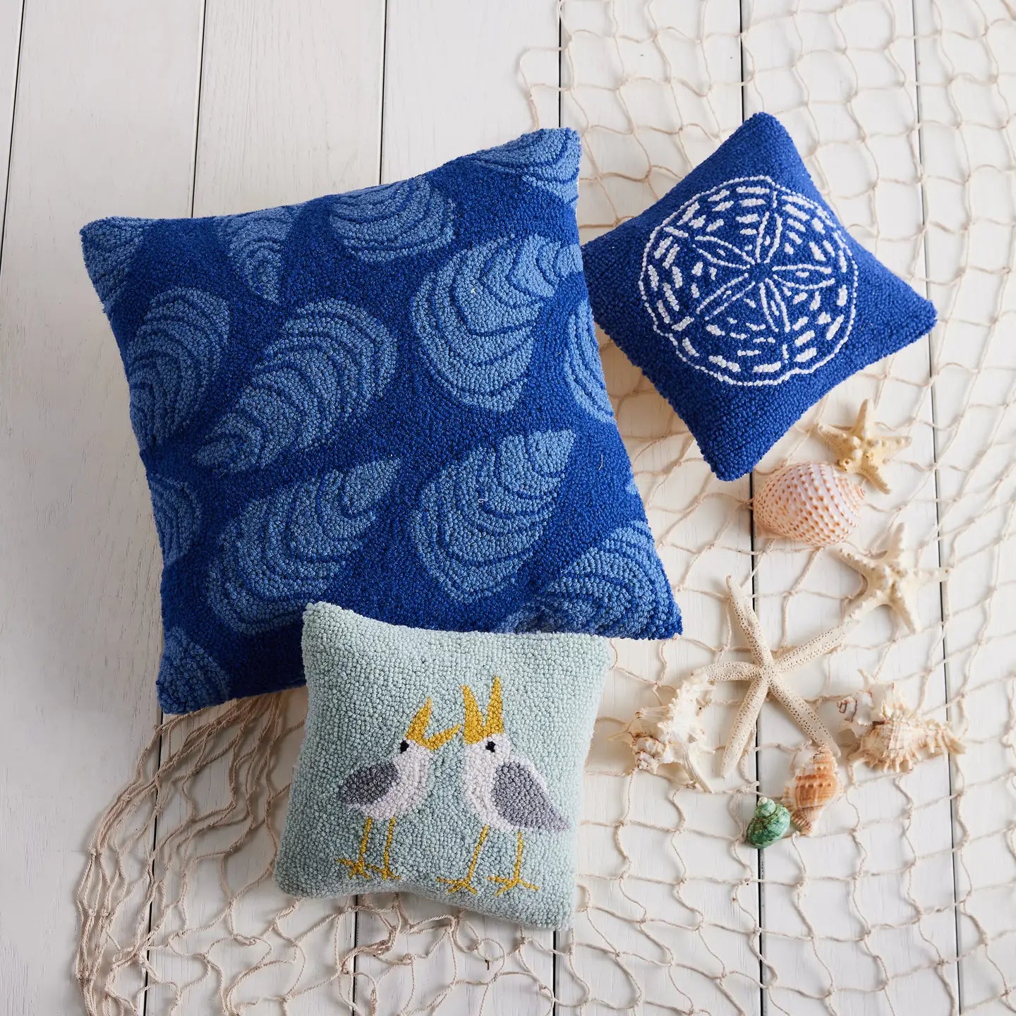 Seagulls Hooked Pillows