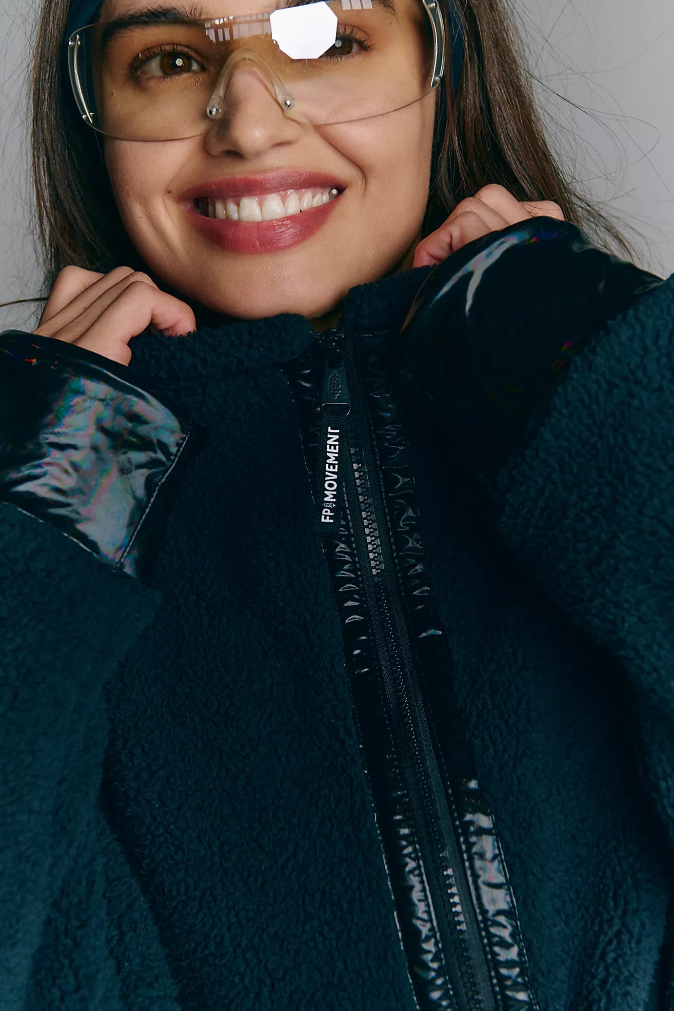 Free People Mountain High Shine Half Zip