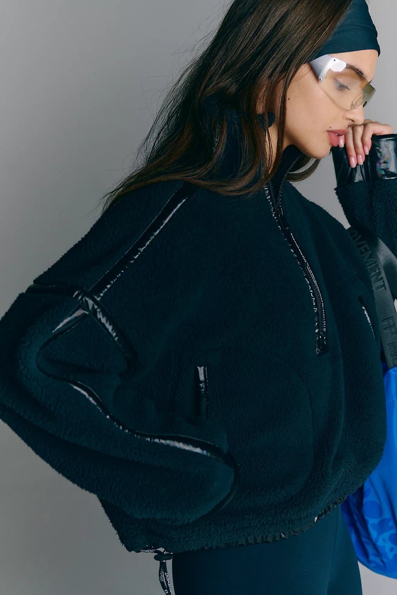Free People Mountain High Shine Half Zip