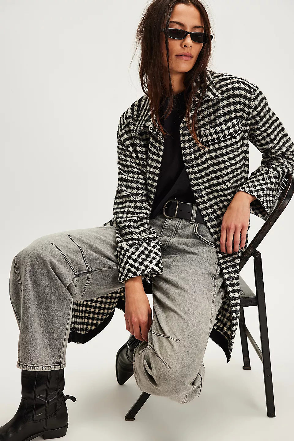 Get Around Houndstooth Shacket