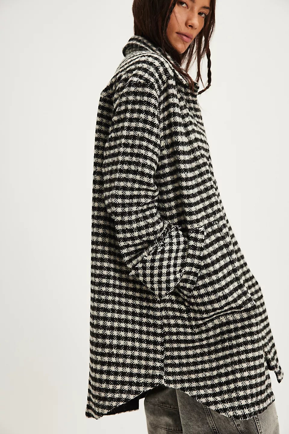 Get Around Houndstooth Shacket