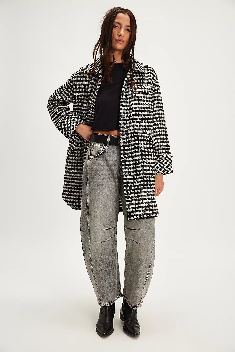 Get Around Houndstooth Shacket