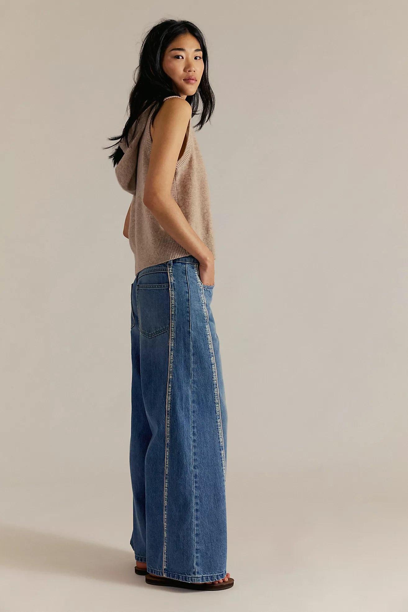 On the Edge Selvedge Wide Leg Jeans