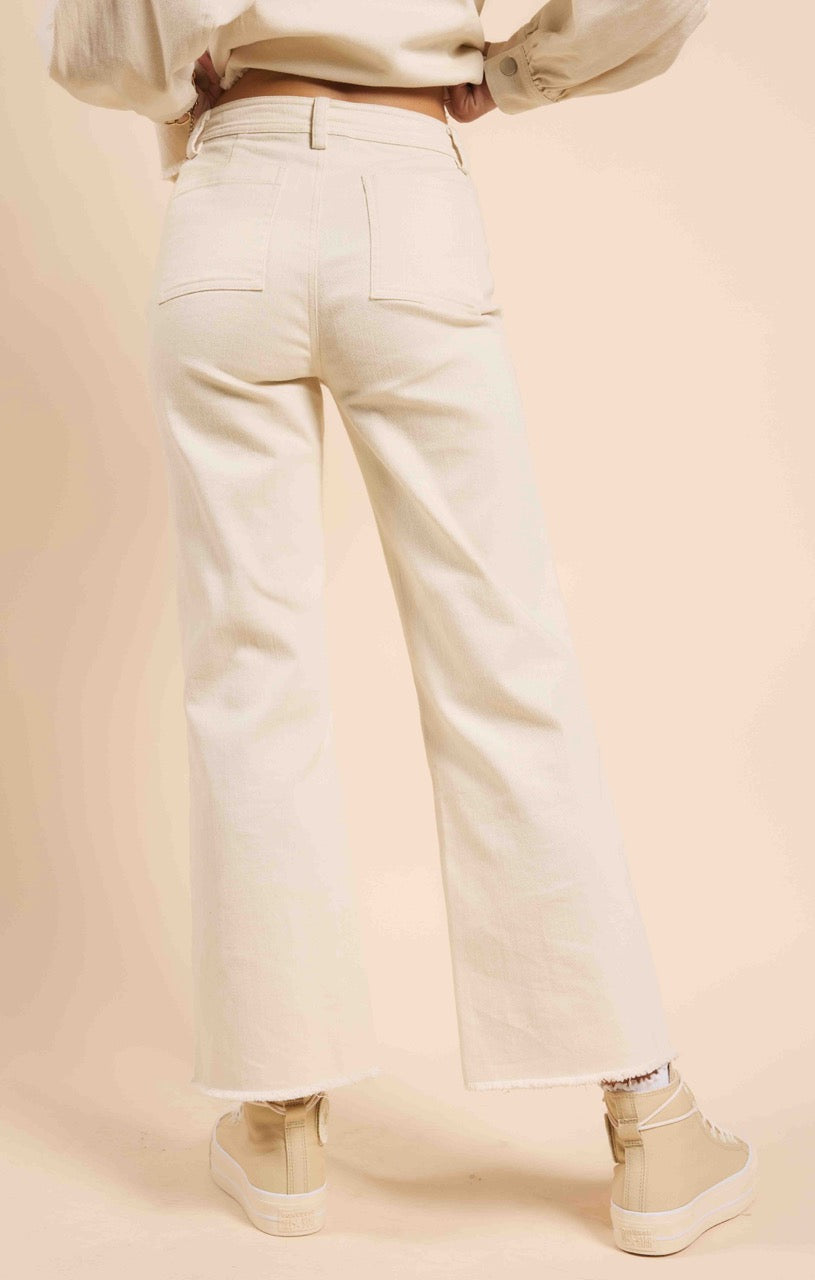 Clear Eyes Wide Leg Denim Pants