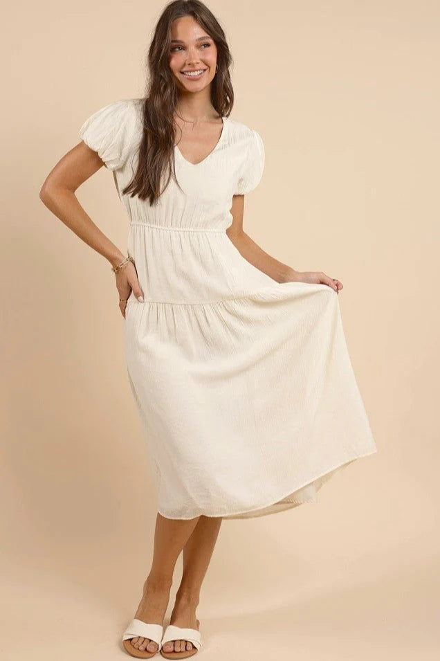 Socialize Back Cut Out Midi Dress