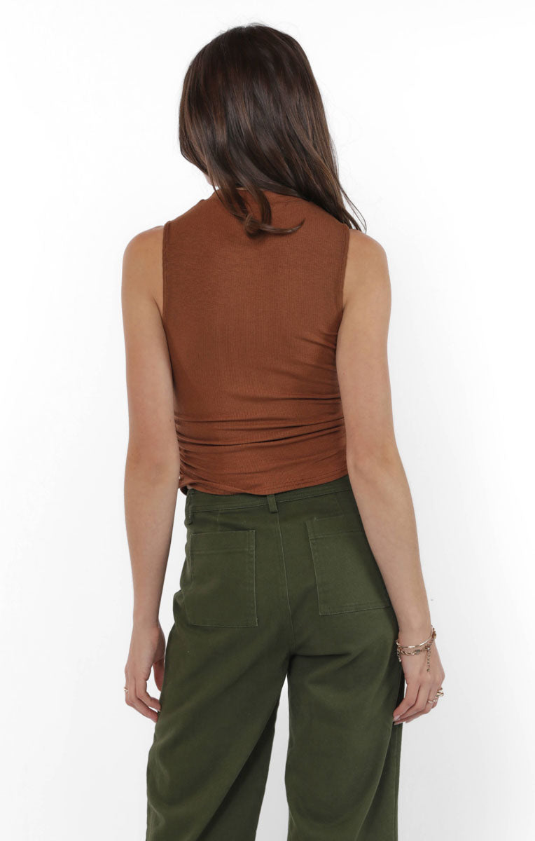 Ronan Mock Neck Ruched Tank
