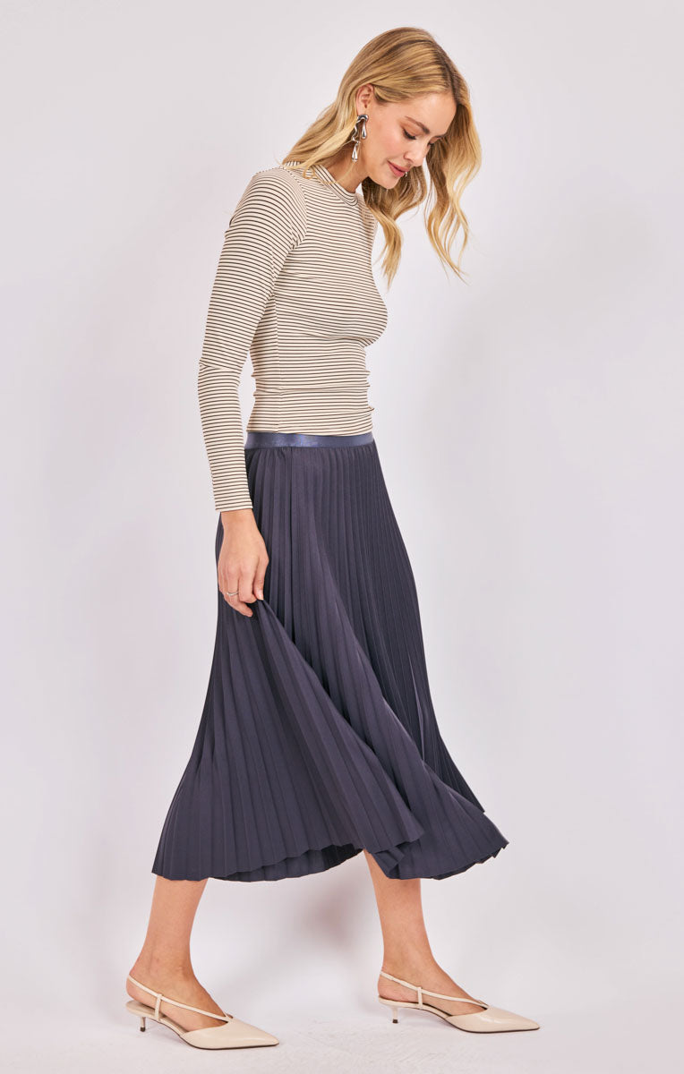 Full of Charm Pleated Midi Skirt