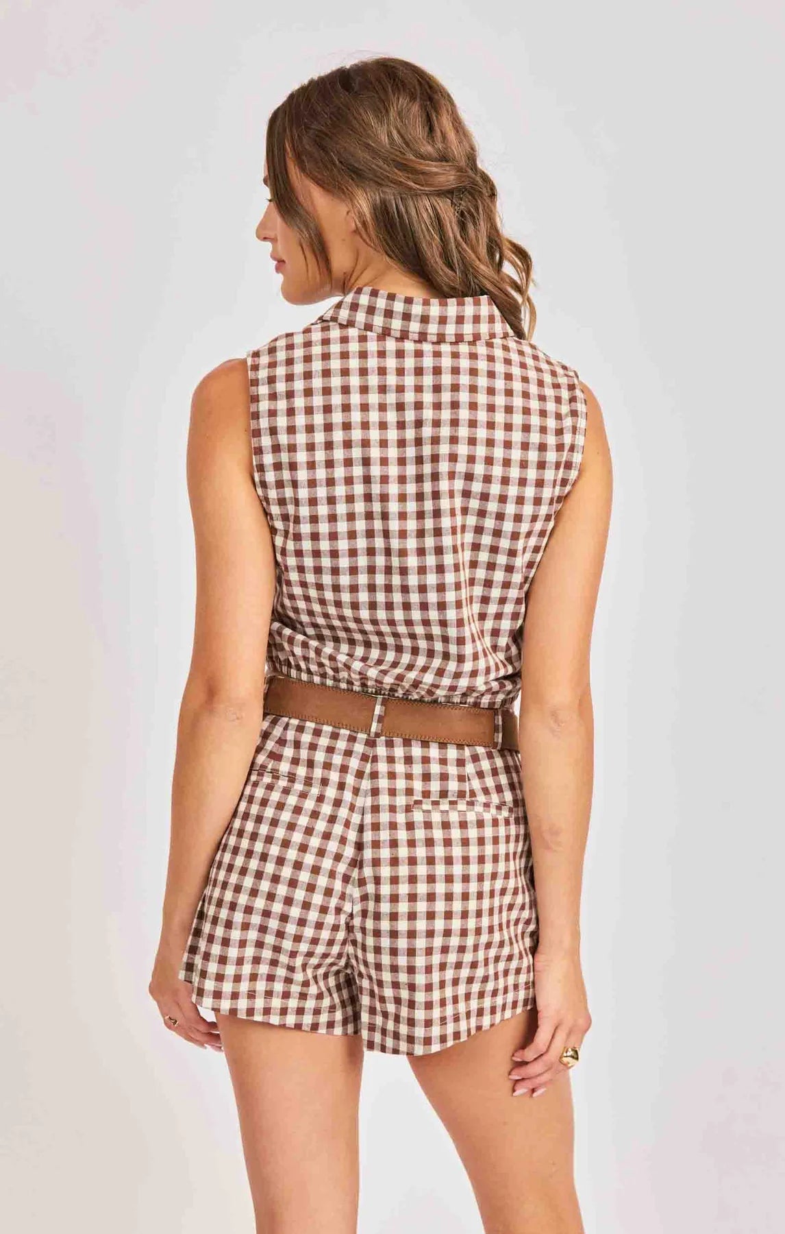 Mustang Gingham Sleeveless Top