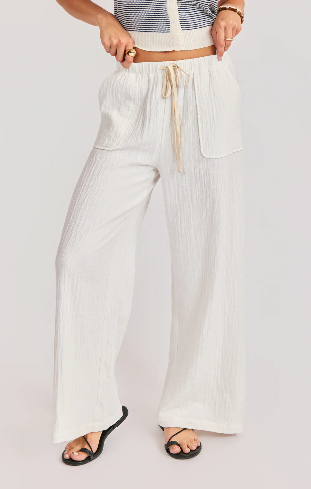 Lilah Wide Leg Gauze Pants