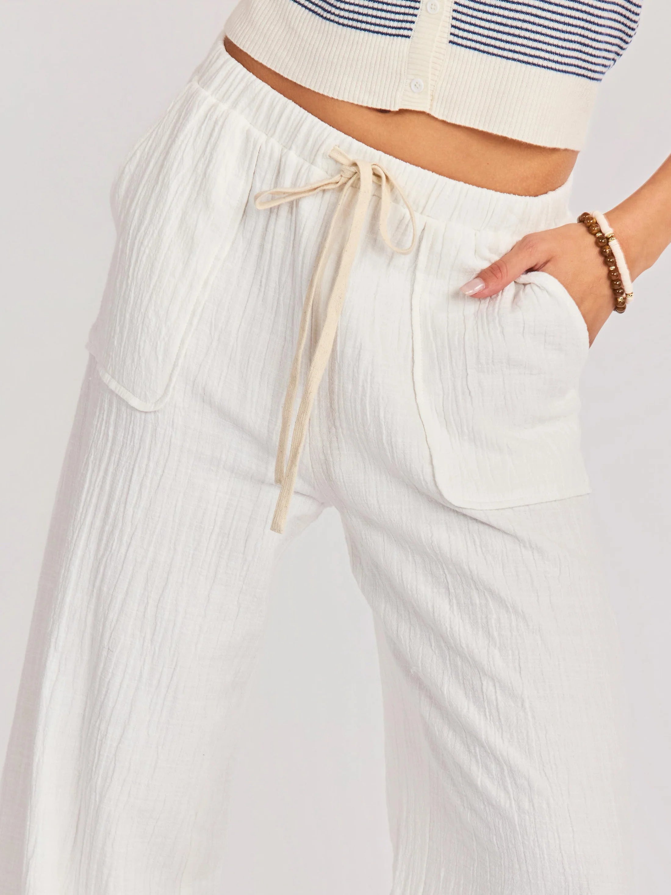 Lilah Wide Leg Gauze Pants