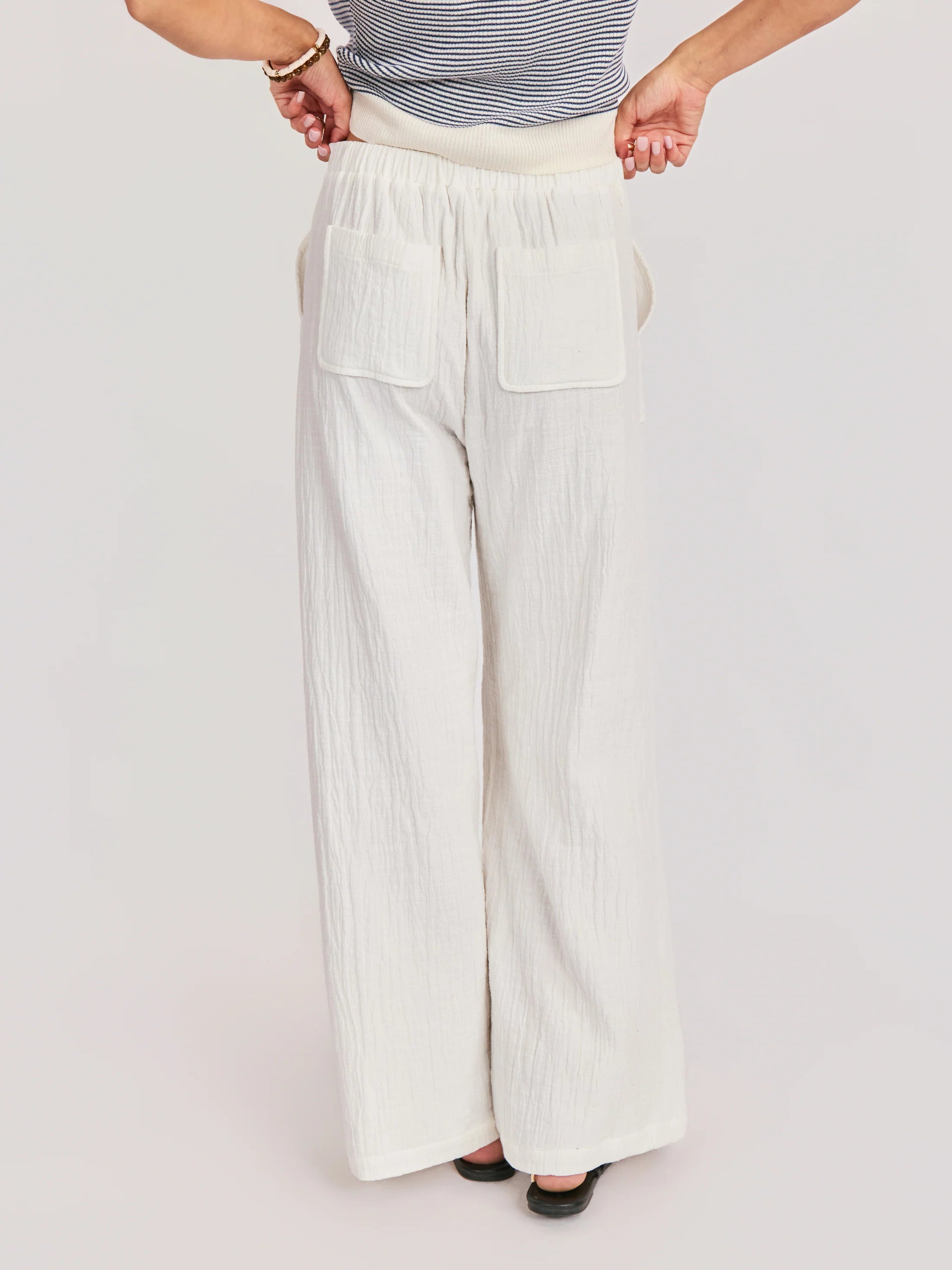 Lilah Wide Leg Gauze Pants