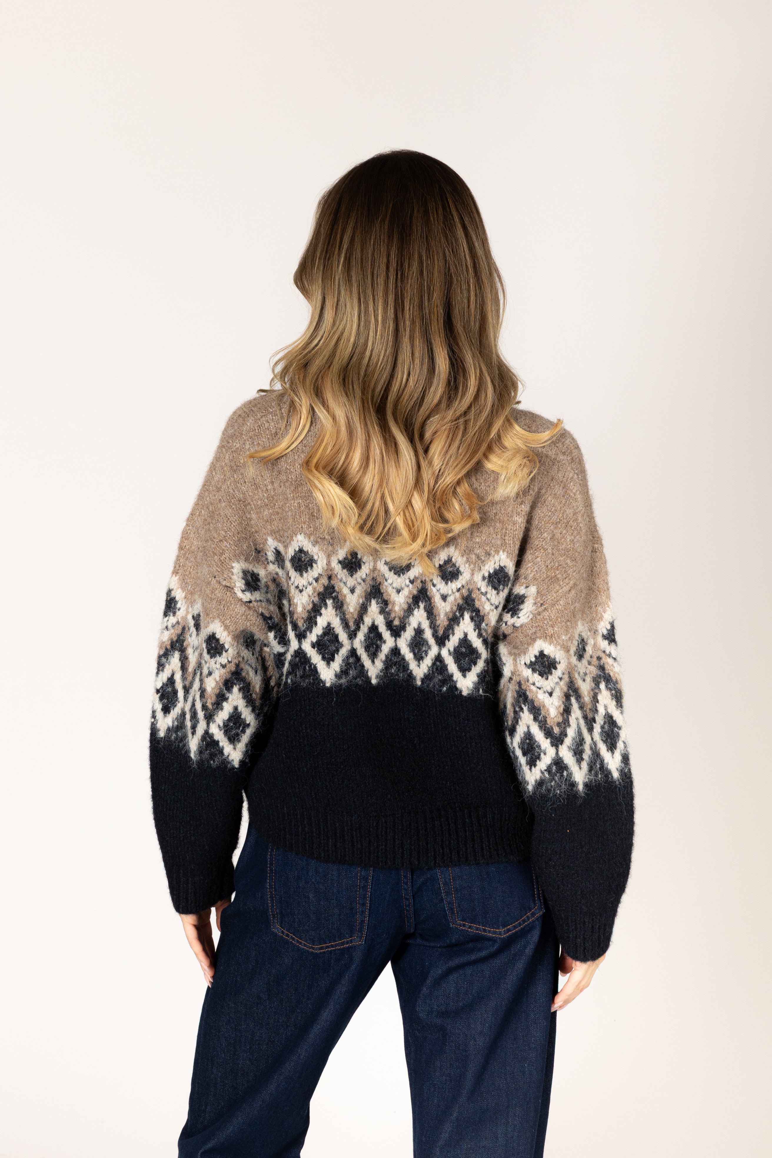 Aria Fair Isle Crew Sweater
