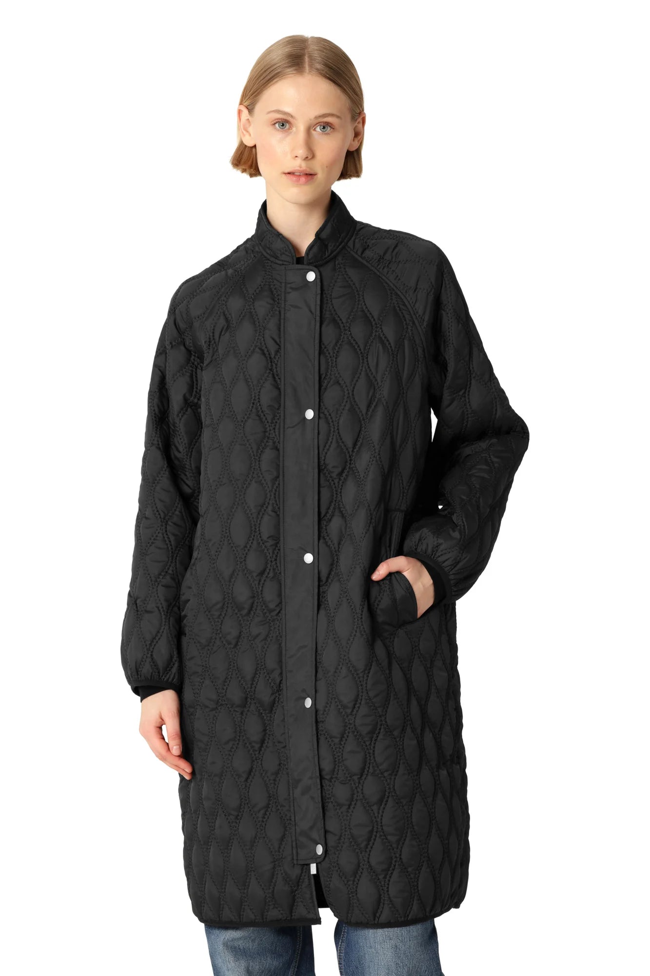 Ilse Jacobsen Long Quilted Jacket AROS05