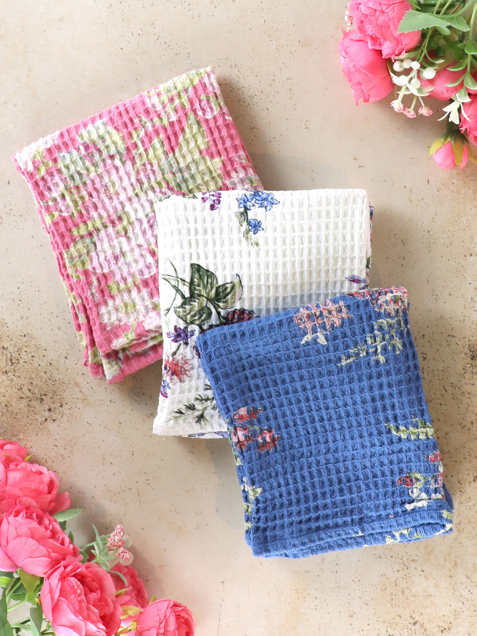 Russian Chintz Patchwork 3 Tea Towel Bundle