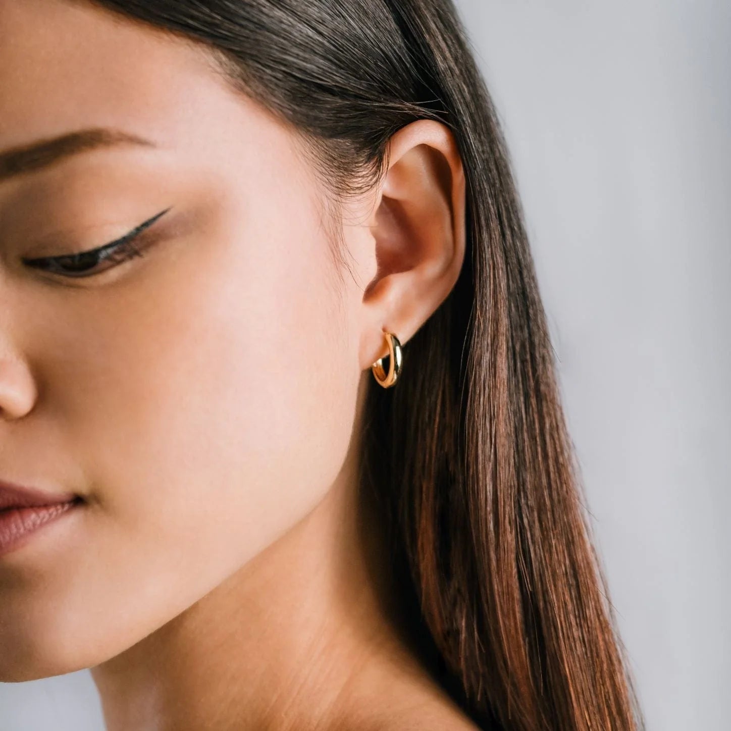 Bea 10mm Huggie Hoop Earrings Silver