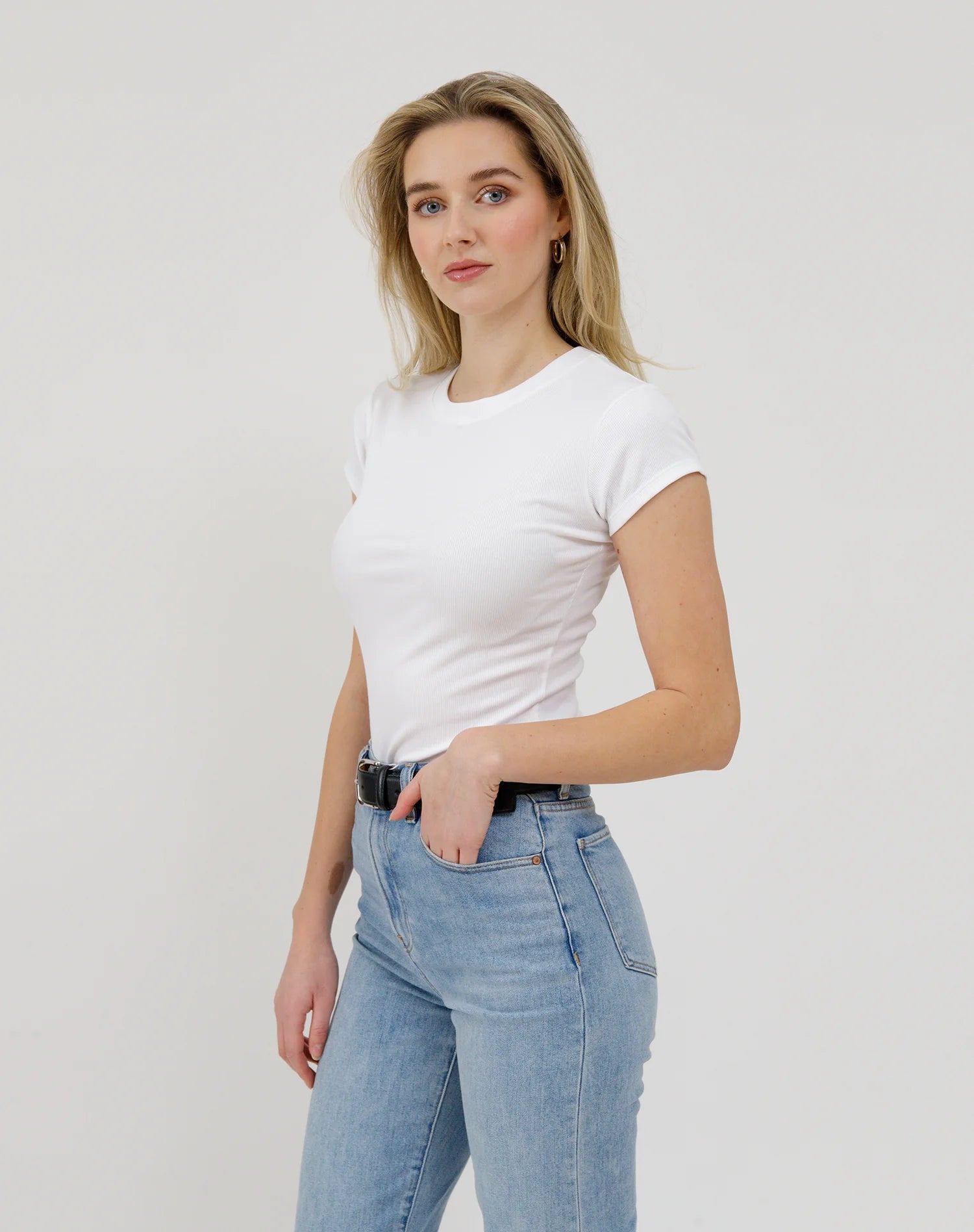 Ribbed Fitted Tee